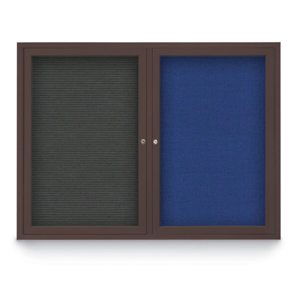 United Visual Products Corkboard, Black/Satin, 36" x 36" UV403-SATIN-BLACK - main